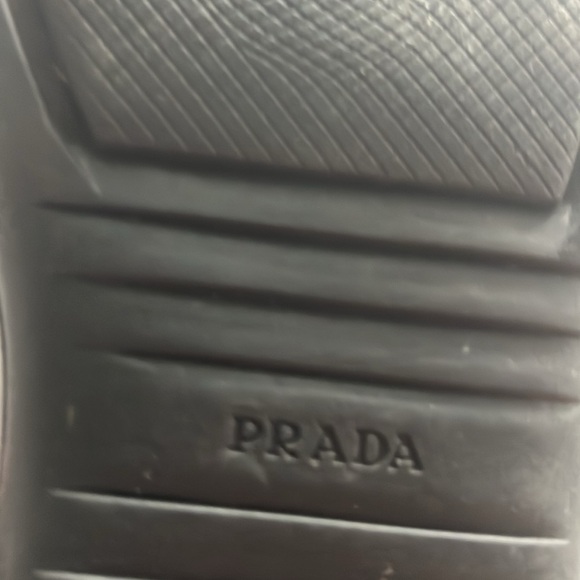 Prada burgundy and silver size 12 men’s sneakers. - Picture 5 of 5